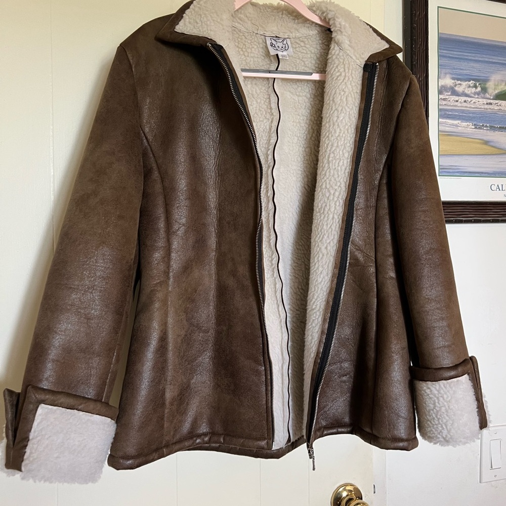 Brown Shearling Women's Jacket